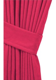 Resim Cheap's Home Petek Dokulu Kadife Dokuma Seyrek 1 X 2 Pileli Fon Perde Fuşya 