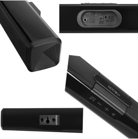 Resim Genel Markalar SİYAH 10WX2 12V/1.5A BT USB AUX TF KARTLI EV SİNEMA SOUNDBAR HOPARLÖR MD-SB101 (4 - 1OL3346-6225 