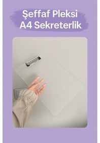 Resim Şeffaf Pleksi A4 Sekreterlik 