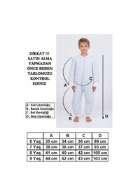 Resim Cantoy Erkek Çocuk Kalın Elyaf Dolgulu Premium Kalite 2.5 Tog Desenli Uyku Tulumu-mavi-sarı Mavi - Sarı 