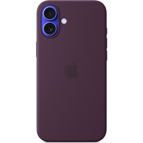 Resim iPhone 16 Plus için MagSafe özellikli Silikon Kılıf - Kırmızı Erik - (MYYD3ZM\u002FA) 