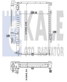 Resim KALE 348800 Su Radyatoru Brazing (BMW: 5 (E34) 518ı 520ı 525ı 89-96 (MT) (AC/NAC) 1247376?á (WE892564) 