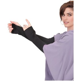 Resim Sonbaharmoda Parmak Geçmeli Penye Esnek Likralı Kolluk 1 Çift Siyah Unisex Siyah 