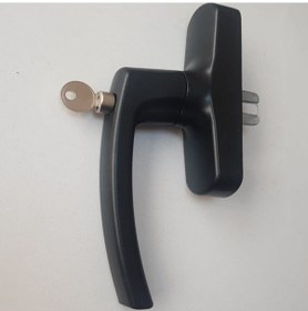 Resim ALUMİNYUM KİLİTLİ EKSENEL PENCERE KOLU WF MAT SİYAH 