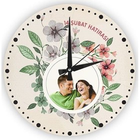 Resim Kişiye Özel Cam Duvar Saati 27 Cm. - 008 Çok Renkli 