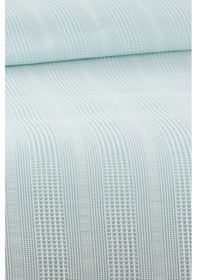 Resim Dantelli Tek Kişilik Waffle Pike- %100 Pamuk Petekli Pike-160x230 Cm-mint Mınt Mint 
