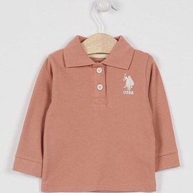 Resim U.S. Polo Assn. U.S. Polo Assn Lisanslı Classic Açık Kahve Bebek Uzun Kol Yakalı Sweatshirt Kahverengi 