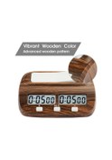 Resim Moveevo Abs Malzeme, Ahşap Desenli Lcd Gösterge, Pq9907 Model Satranç Saati 