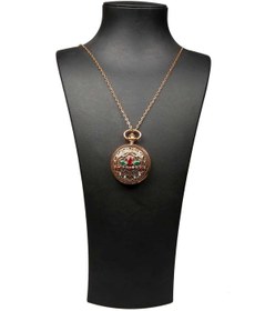 Resim Saat Kolye Taşlı Çiçek Görünümlü Köstekli Wbjsb-0039 