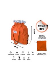 Resim Kukita Büyük Boy Su Geçirmez Çok Amaçlı Plaj Çantası Turuncu 