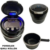 Resim Point Işıklı Küllük Bardaklıklı Porselen Iç Havza 1. Kalite 