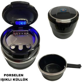 Resim Point Işıklı Küllük Bardaklıklı Porselen Iç Havza 1. Kalite 