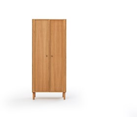 Resim Monaco Ahşap Kapaklı Askılı Elbise Dolabı 