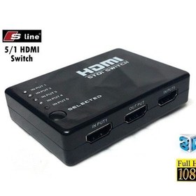 Resim Powermaster 5 Port Hdmi Switch 5X1 Kumandalı Uyumlu 