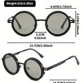 Resim Steampunk ilhamlı dönen lens gözlükleri - Ayarlanabilir Parlaklık, Alaşım Çerçeve, Siyah Gri Lenslerle, Kostüm ve Moda Aksesuarları için Mükemmel, Şık Bir İfadelik Gözlük|Steampunk Gözlükleri|Alaşım Çerçeve Gözlükleri 