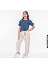 Resim Xo Kids Kız Kareyaka Bluz 8-14 Yaş 34400 Kblz09009 Mavi 