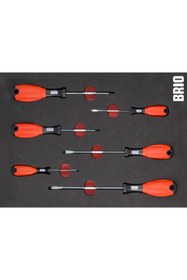 Resim Brio Hareketli Takım Dolabı 6 Çekmece New 233 Parça Kırmızı Dolu 