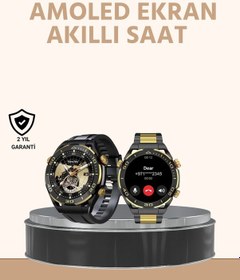 Resim Amoled Ekran Akıllı Saat Uyku Nabız Adım Ölçer Su Geçirmez 