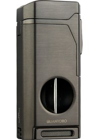 Resim Quantoro Dört Torch Pürmüz V-kesici/delicili Gunmetal Metal Puro Çakmağı 