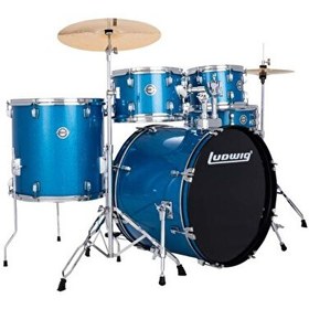 Resim Ludwig Accent Fuse Blue Sparkle Akustik Davul Seti 