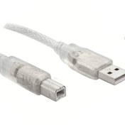 Resim Powermaster 1,5 Metre Şeffaf Usb A B Printer Yazıcı Ara Kablosu(lazer Epson Canon Hp+ Diğer Yazıclara Uyumlu) 