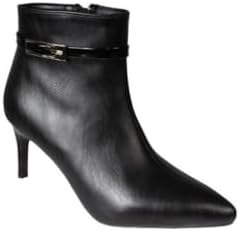 Resim YAZKIŞ Kadın Siyah Cilt 7cm İnce Topuk Sivri Burun Fashıon Bot Siyah 