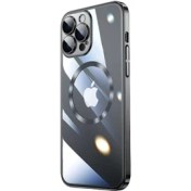 Resim Apple iPhone 13 Pro Max Sert Transparan Arka Kamera Korumalı Riksos Siyah Kılıf Gpack