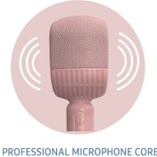 Resim Besthome1 Pembe Usb Şarjlı Bluetooth Mikrofonlu Kareoke Hoparlör Seti 