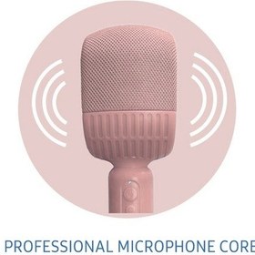 Resim Besthome1 Pembe Usb Şarjlı Bluetooth Mikrofonlu Kareoke Hoparlör Seti 