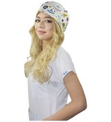 Resim Master Likra Beyaz Gezegen Desenli Doktor Hemşire Hastane Cerrahi 