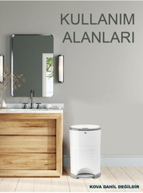 Resim Korbell 16Lt Çöp Kutuları Ile Uyumlu 1000 Bebek Bezi Kapasiteli Lavanta Kokulu Yerli Çöp Poşeti 