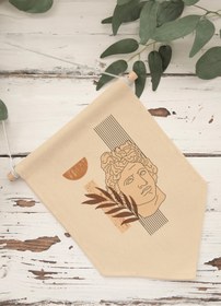 Resim Mutfak Duvar Dekoru, Pinterest Oda Dekoru, Boho Kanvas Flama Askılı Duvar Örtüsü Ve Süsü NO:505 - Renkli - 26 / 70 x 100 