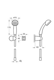 Resim Artema Solo C A45675 1F El Duşu Takımı, Krom 