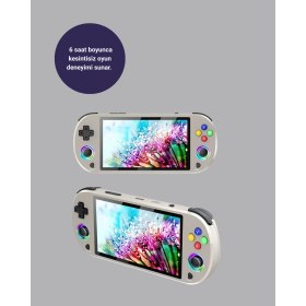 Resim Bi Seyyar Hd Çıkış Destekli Taşınabilir Oyun Konsolu – 5 Inç IPS Ekran, Rgb Işıklı 