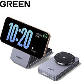 Resim Ugreen 2'si 1 Arada 30W Magnetik Wireless Kablosuz Şarj Cihazı, Siyah - 45023 