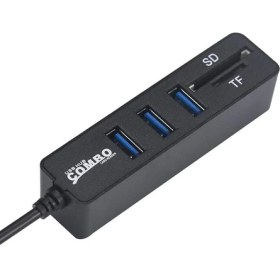 Resim USB Hub 3 Port Microsd Tf Sd Kart Okuyucu Çoklayıcı Combo 