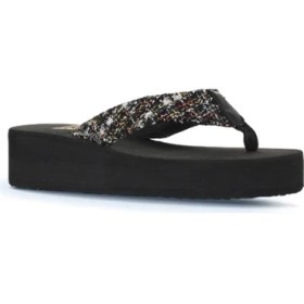Resim Bueno Shoes Siyah Hasır Kadın Dolgu Topuklu Terlik 26WT190244 26WT190244 
