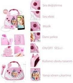 Resim VARDEM Mikrofonlu Mp3 Çalar Parti Müzikleri El Çantası 1706, 8694359080305 