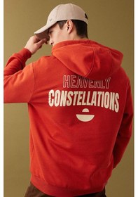 Resim DeFacto Oversize Geniş Kalıp Kapüşonlu Sırt Baskılı Sweatshirt B4803AX24SPOG165 