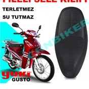 Resim Yuki Gusto Motosiklet Sele Kılıfı 3D Çift Katlı Fileli Ramzey