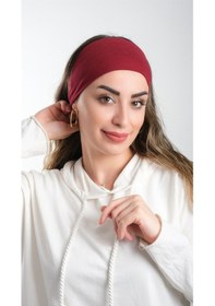 Resim Hürrem Bone Bordo Pratik Hazır Geçmeli Tesettür Bone Viskon Kumaş Sade 3007_1 Bordo 