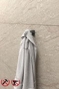 Resim Alper Banyo Premium F1 Model Siyah Bornoz Askılık | Paslanmaz Çelik | 5 Yıl Garantili Şık Banyo Askısı 