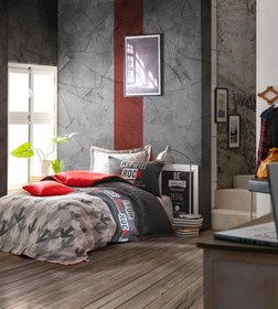 Resim Cotton Box Genç Odası Tek Kişilik Complete Set Rock Kırmızı 