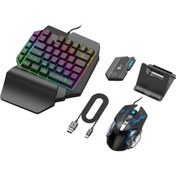 Resim Yeajion Klavye Fare Konsolu Adaptörü USB Port Dönüştürücü Mobil Denetleyici Seti (Yurt Dışından) 