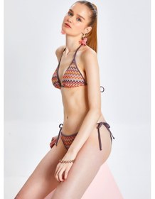Resim Too Salty Swimwear Kadın Çok Renkli Dantelli Yandan Bağlamalı Üçgen Bikini Takımı 24s115st Çok Renkli 