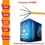 Resim POWERGATE CAT6-BOX-OR, 23AWG, 0,57mm, UTP, CAT6 Kablo, 305m, Turuncu 