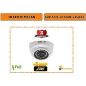 Resim 4Mp İç Mekan Dome Poeli Güvenlik Kamerası 