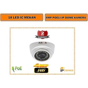 Resim 4Mp İç Mekan Dome Poeli Güvenlik Kamerası 