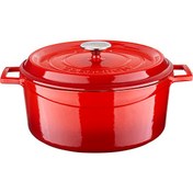 Resim Lava Edition Serisi Yekpare Kulplu Döküm Demir 28 CM Kırmızı Yuvarlak Tencere LV Y TC 28 EDT K2 R 