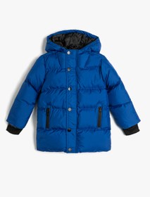 Resim Erkek Çocuk Kapüşonlu Şişme Mont Softshell 